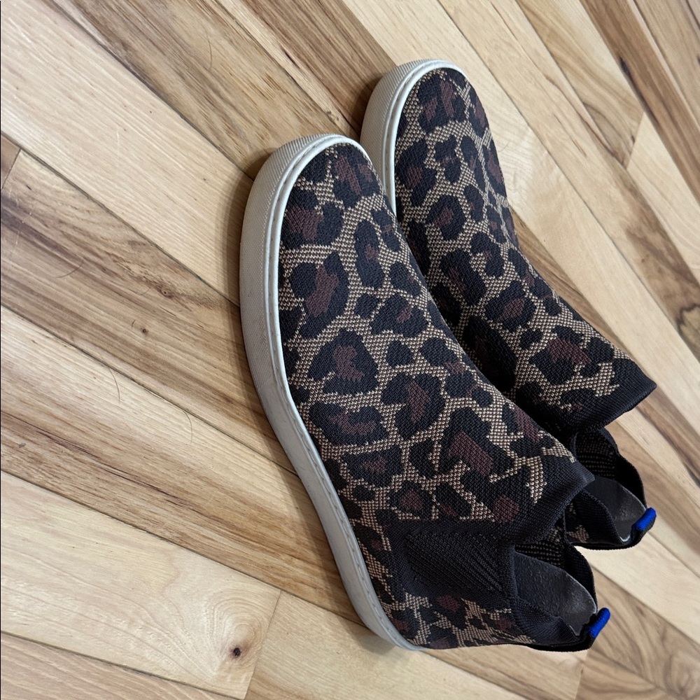 Rothy's Brown Leopard Print Sneakers
